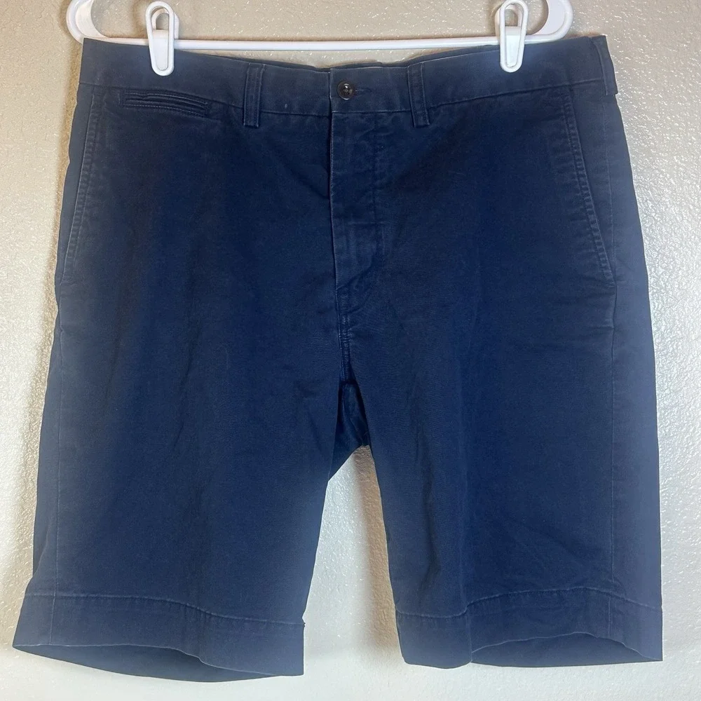 Polo‎ Ralph Lauren Mens Shorts 34 X 10 Stretch Classic Fit Navy Blue Preppy